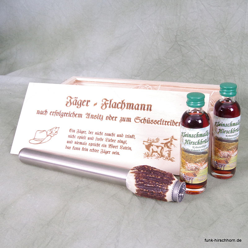 Geschenkverpackung Jäger-Flachmann