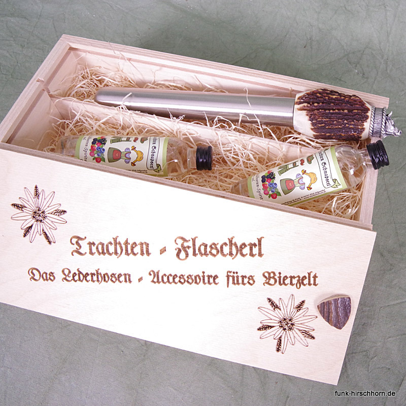 Geschenkverpackung Trachten-Flachmann 